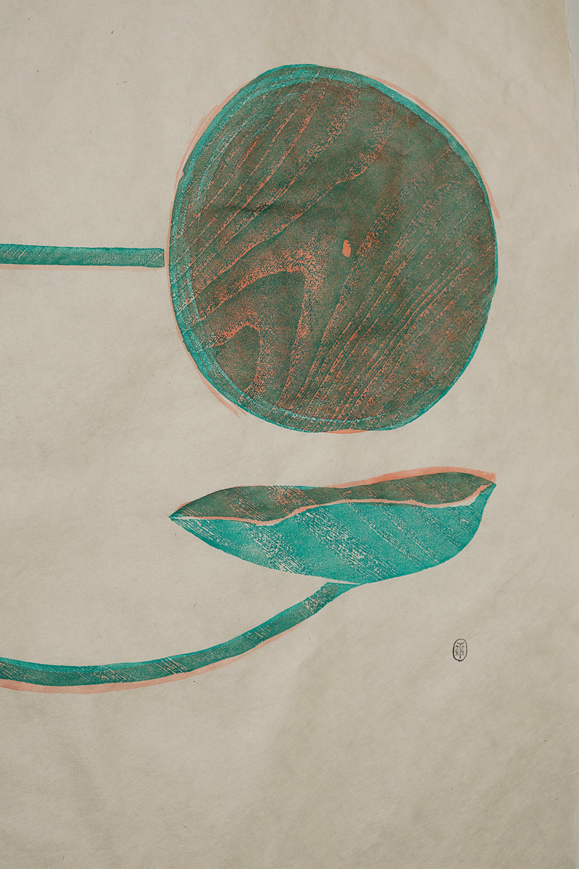 Woodblock print 03 pilea