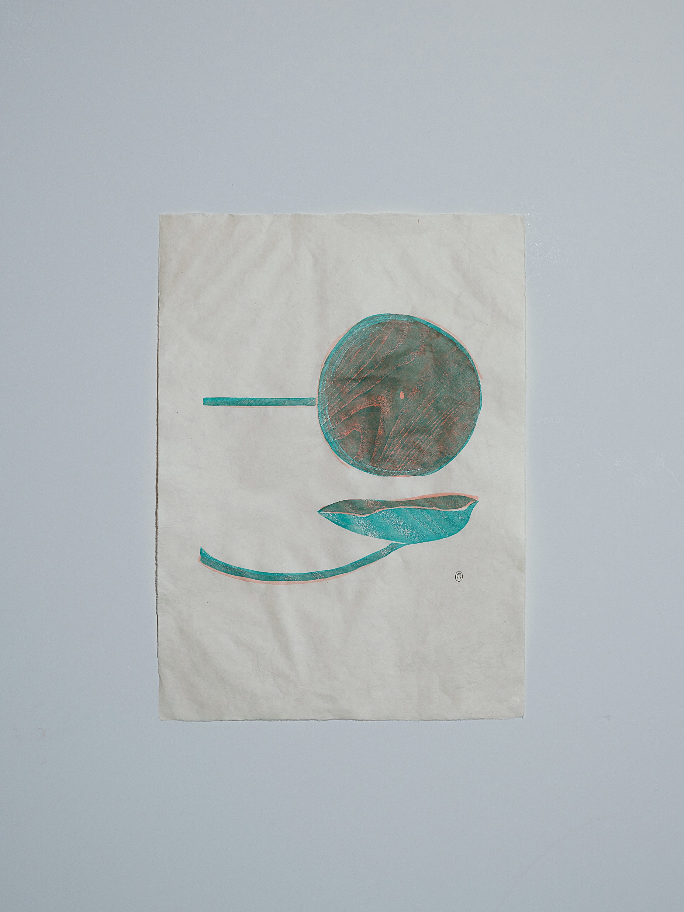 Woodblock print 03 pilea